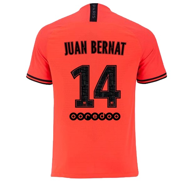 JORDAN Camiseta Paris Saint Germain NO.14 Juan Bernat Segunda equipo 2019-20 Naranja
